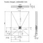 Wedi Fundo Integro douchevloerelement | 1200 mm x 900 mm x 90 mm | Afvoer Decentraal